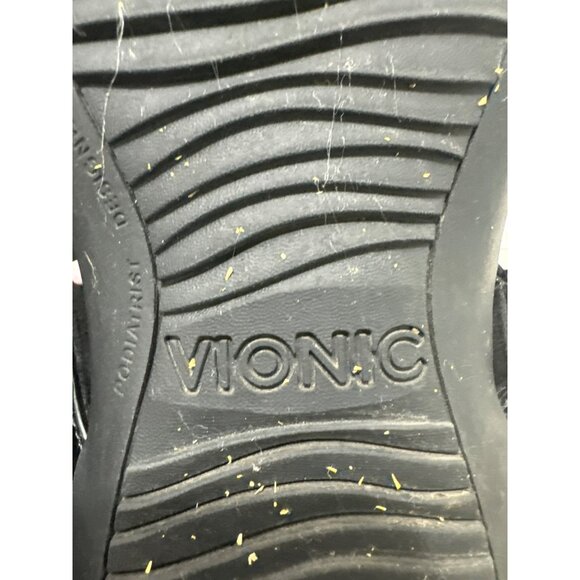 Vionic Rest Tropez Adjustable Thong Sandal Orthotic Arch Support Black Patent 10 - Picture 7 of 13